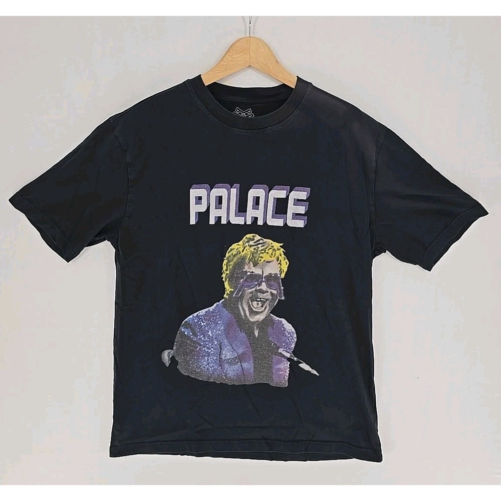 Vtg Palace Skateboard Elton John T Shirt Sz Large - Black‎ - Purple - HTF